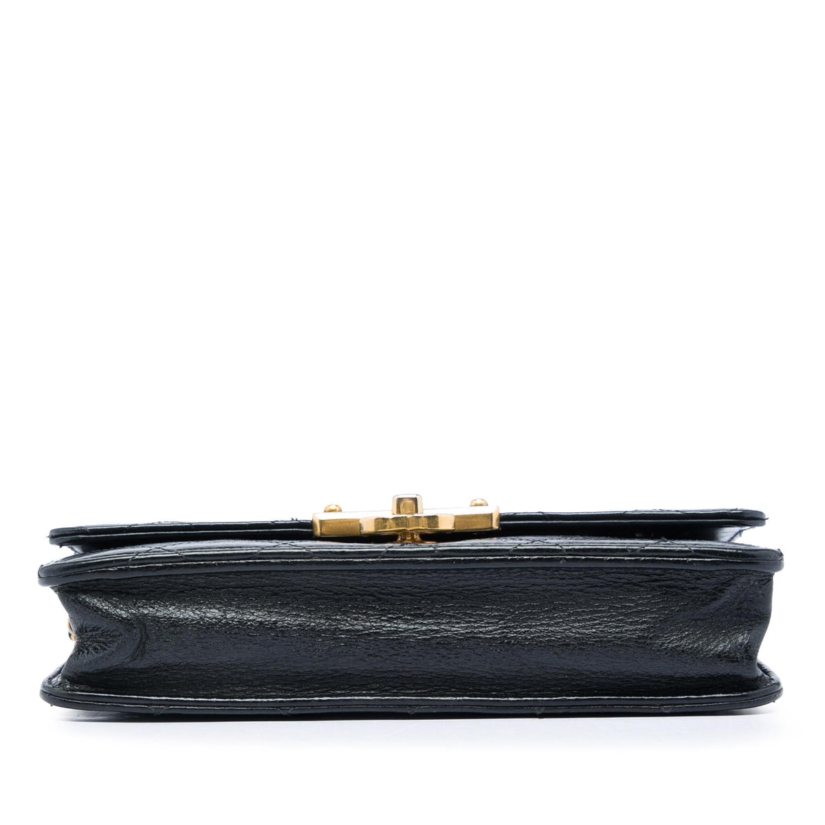 Chanel Stitched Goatskin Golden CC Wallet On Chain