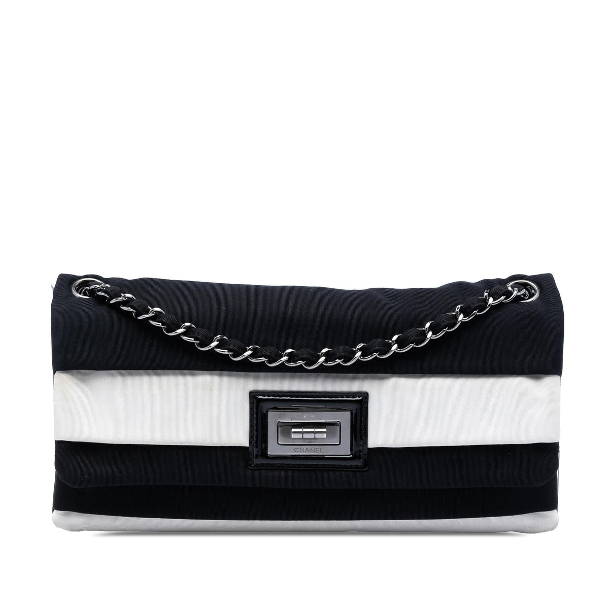 Chanel Striped Canvas Reissue 2.55 Single Flap