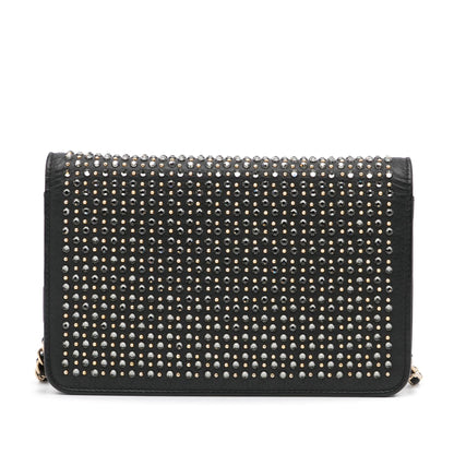 Chanel Studded Leather Wallet on Chain