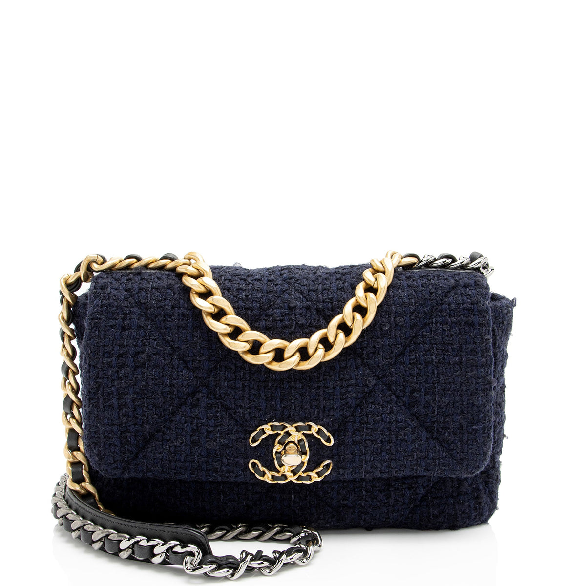 Chanel Tweed 19 Medium Flap Bag