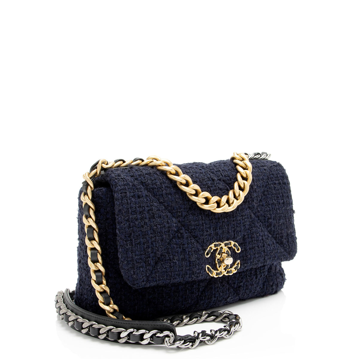 Chanel Tweed 19 Medium Flap Bag