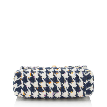 Chanel Tweed Houndstooth 19 Medium Flap Shoulder Bag