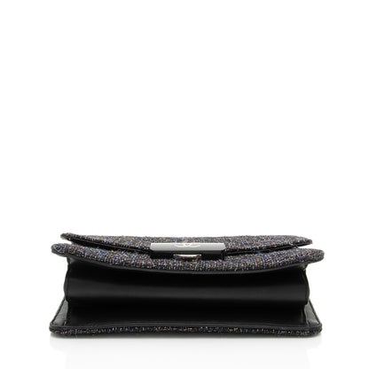 Chanel Tweed Lambskin Beauty Lock Flap Bag
