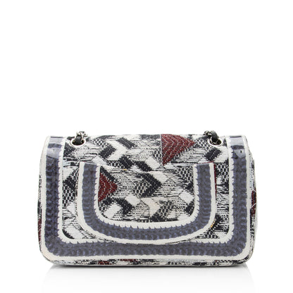 Chanel Tweed Silicone Medium Double Flap Bag