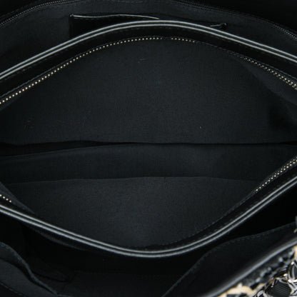 Chanel Tweed Woven Crinkled Patent Just Mademoiselle Bowler Bag