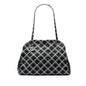 Chanel Tweed Woven Crinkled Patent Just Mademoiselle Bowler Bag