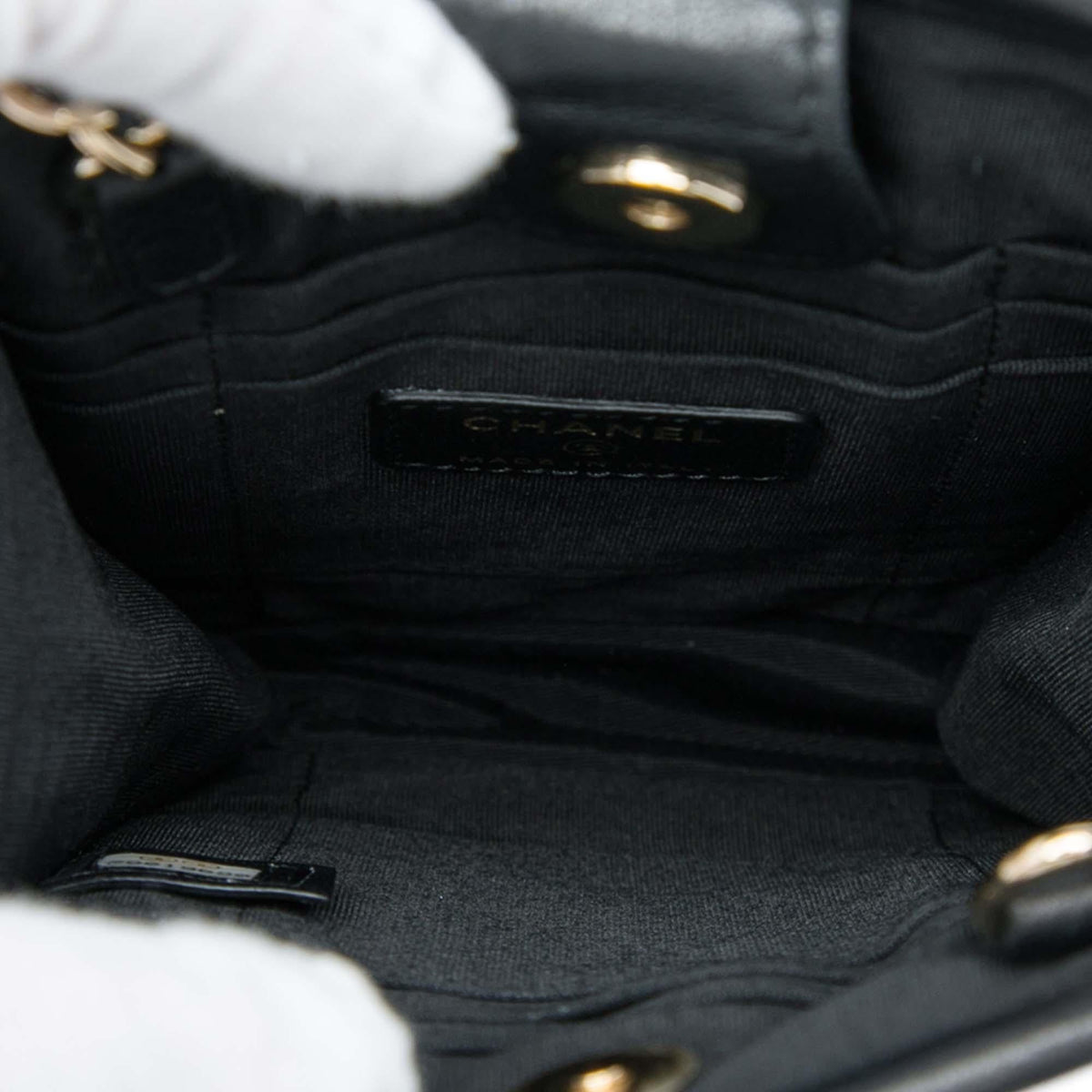 Chanel Tweed and PVC Phone Pouch with Chain