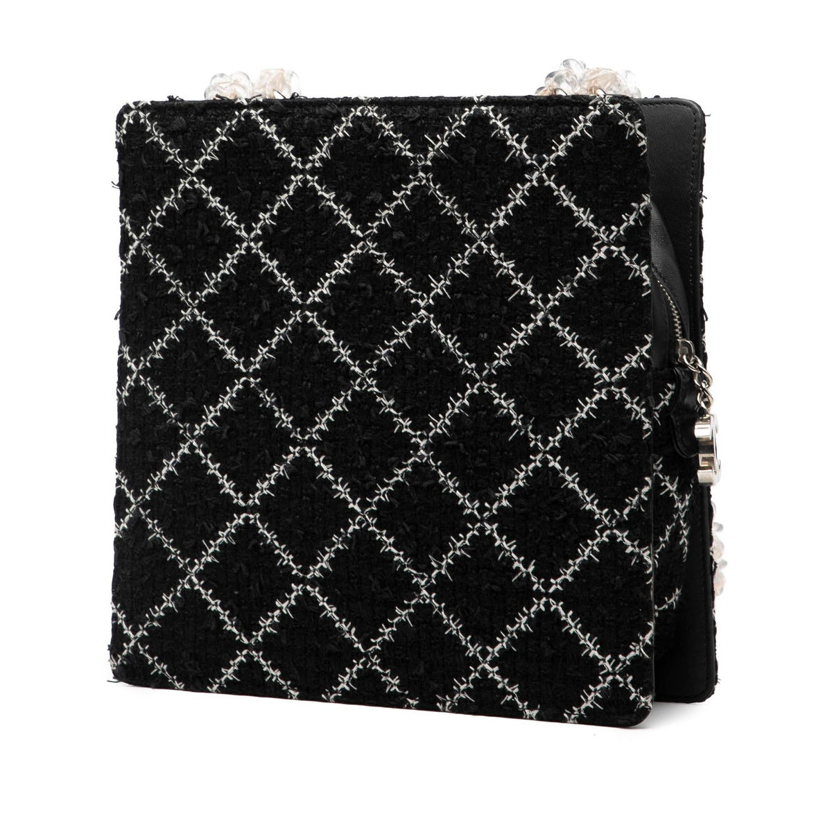 Chanel Tweed and Resin Zipped Chain Shopping Bag