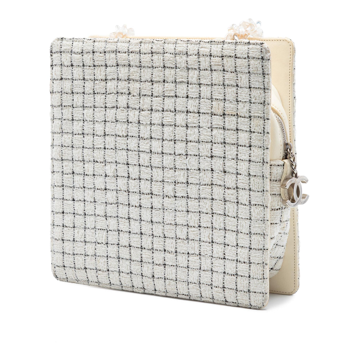 Chanel Tweed and Resin Zipped Shopping Bag
