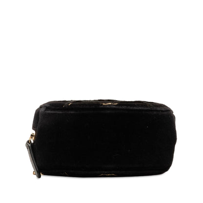 Chanel Velvet Pearl Sequin Round Crossbody