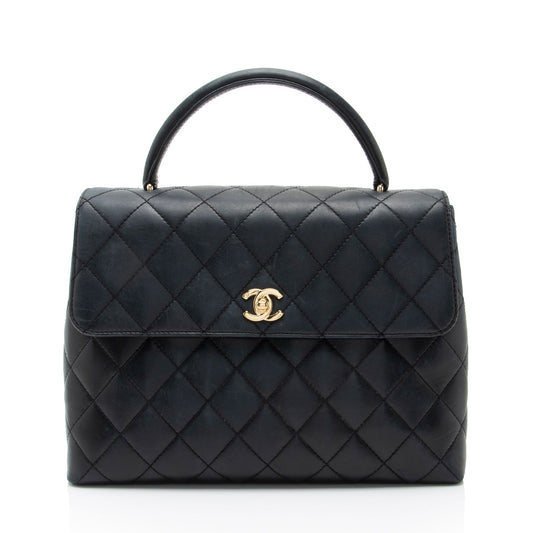 Chanel Vintage Lambskin Kelly Top Handle