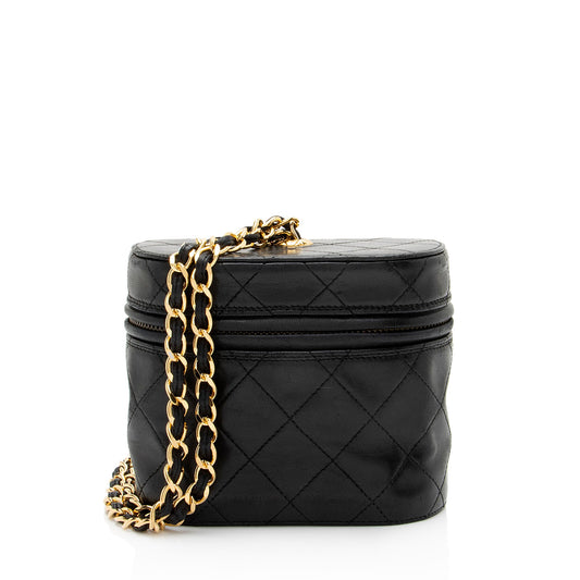 Chanel Vintage Lambskin Tassle Vanity Case with Chain