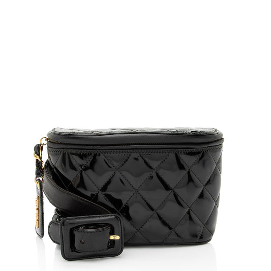 Chanel Vintage Patent Leather Belt Bag - Size 32 / 80