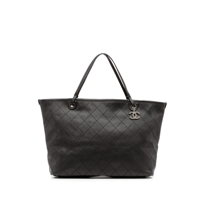 Chanel XL Quilted Caviar Shopping Fever Tote